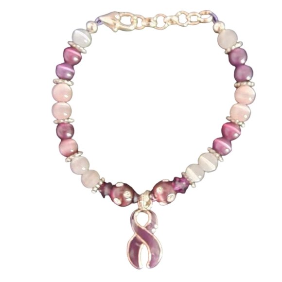 Ribbons for a Reason Jewelry - Purple/Violet Awareness Ribbon Bracelet #18